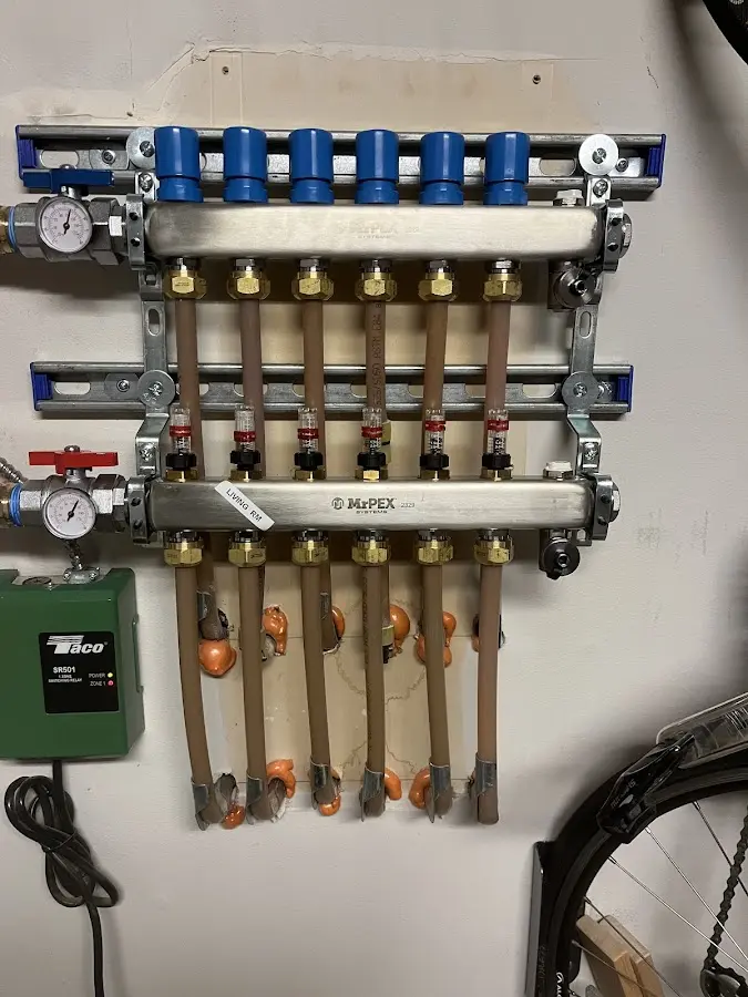 Plumber performing Gas Line Installation at a residential property in Sumpter